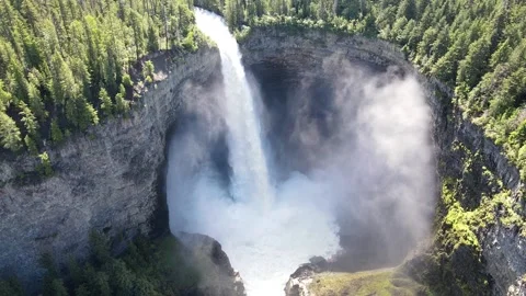 Helmcken Falls is a waterfall on the Murtle River in British Columbia Canada Stock-Footage 280378692