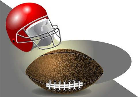 Helmet and ball Stock Illustration