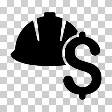 Helmet And Dollar Vector Icon Stock Illustration
