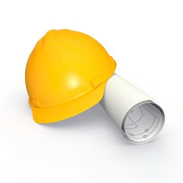 Helmet and drawing Stock Illustration