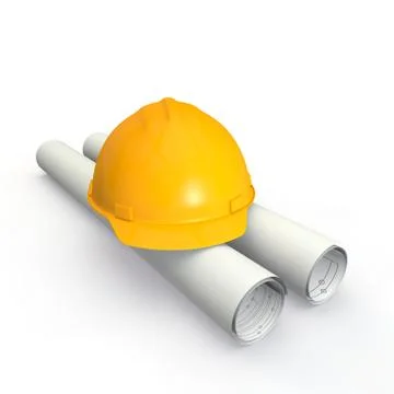 Helmet and drawing Stock Illustration