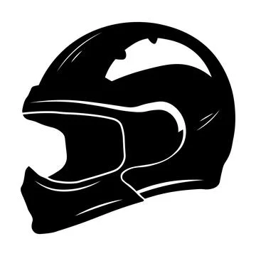Helmet black vector icon on white background Stock Illustration