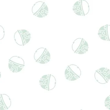 Helmet builder glyph seamless pattern 库存插图