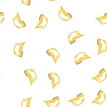 Helmet builder hat accessory vector seamless pattern Ilustración de archivo