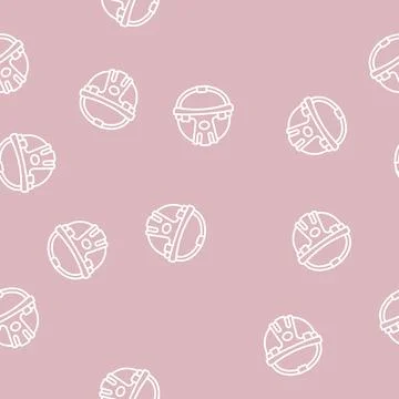 Helmet builder line seamless pattern 库存插图