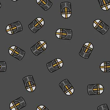 Helmet byzantine vector seamless pattern Stock Illustration