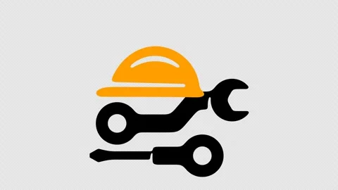 Helmet, circuit board, screwdriver and wrench, graphic animation Stock Footage 321599466