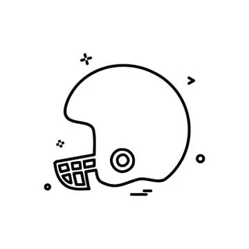 Helmet cricket playing icon vector design Illustrazione stock