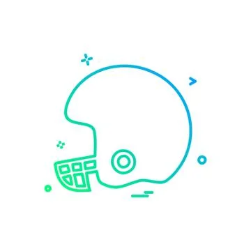 Helmet cricket playing icon vector design Illustrazione stock