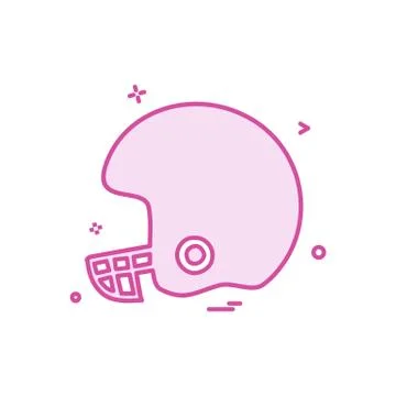 Helmet cricket playing icon vector design Illustrazione stock