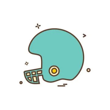 Helmet cricket playing icon vector design Illustrazione stock