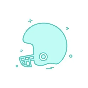 Helmet cricket playing icon vector design Illustrazione stock