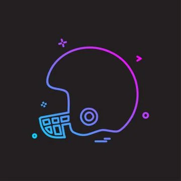 Helmet cricket playing icon vector design Illustrazione stock