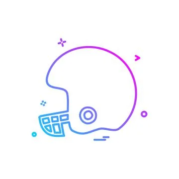 Helmet cricket playing icon vector design Illustrazione stock