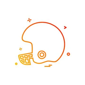 Helmet cricket playing icon vector design Illustrazione stock