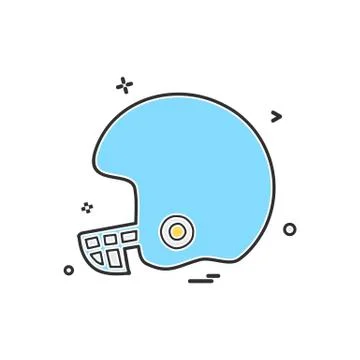 Helmet cricket playing icon vector design Illustrazione stock