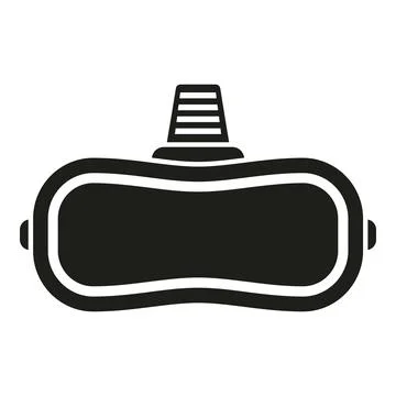 Helmet design vr icon simple vector. Headset reality Stock Illustration