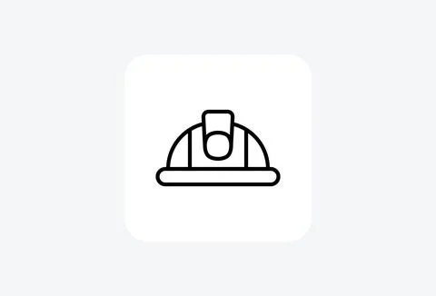 Helmet, foreman fully editable vector fill icon Stock Illustration