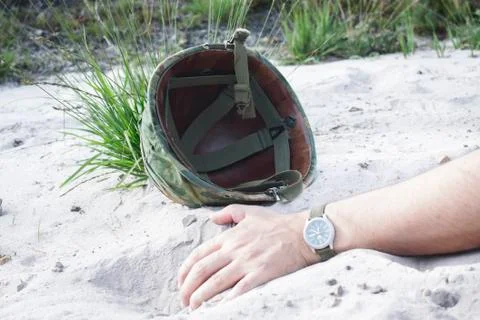 Helmet hand Stock Photos