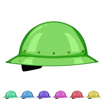 Helmet hard hat cartoon vector graphic Stock Illustration