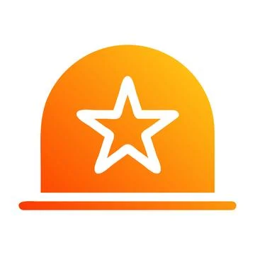 Helmet icon solid gradient red style military illustration vector army elem.. 库存插图