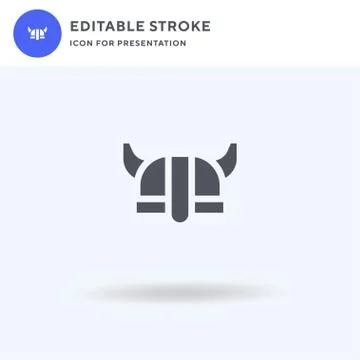 Helmet icon vector, filled flat sign, solid pictogram isolated on white, logo Stock Illustration