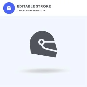 Helmet icon vector, filled flat sign, solid pictogram isolated on white, logo Stock Illustration