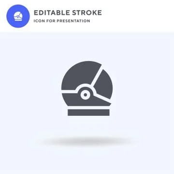 Helmet icon vector, filled flat sign, solid pictogram isolated on white, logo イラスト素材