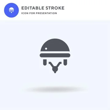 Helmet icon vector, filled flat sign, solid pictogram isolated on white, logo Stock Illustration