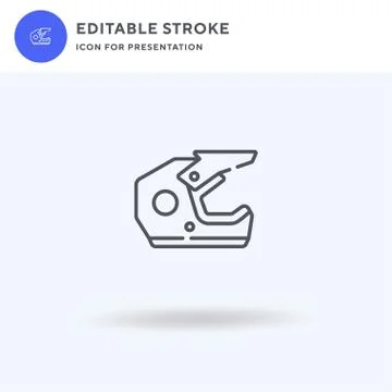 Helmet icon vector, filled flat sign, solid pictogram isolated on white, logo イラスト素材