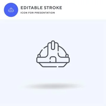 Helmet icon vector, filled flat sign, solid pictogram isolated on white, logo Stockillustratie