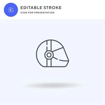 Helmet icon vector, filled flat sign, solid pictogram isolated on white, logo イラスト素材