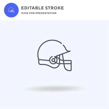 Helmet icon vector, filled flat sign, solid pictogram isolated on white, logo Stock Illustration