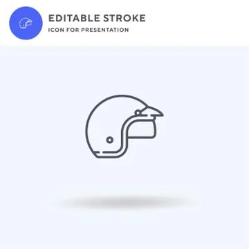 Helmet icon vector, filled flat sign, solid pictogram isolated on white, logo Stockillustratie
