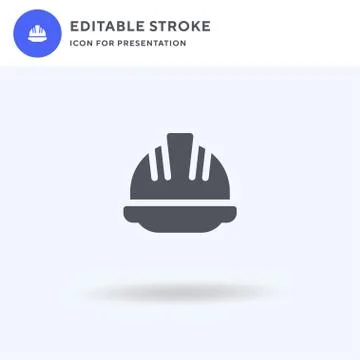 Helmet icon vector, filled flat sign, solid pictogram isolated on white, logo イラスト素材