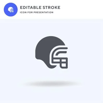 Helmet icon vector, filled flat sign, solid pictogram isolated on white, logo Stock Illustration