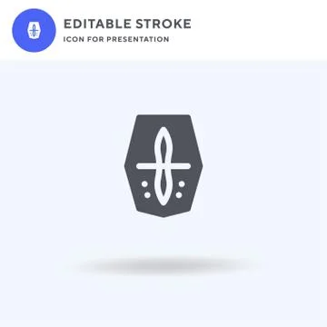 Helmet icon vector, filled flat sign, solid pictogram isolated on white, logo Illustrazione stock
