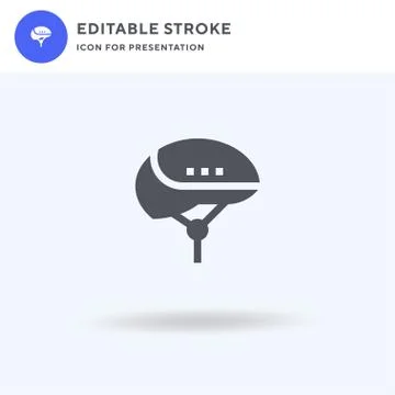 Helmet icon vector, filled flat sign, solid pictogram isolated on white, logo Stock Illustration