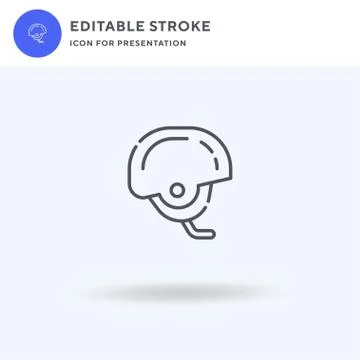 Helmet icon vector, filled flat sign, solid pictogram isolated on white, logo イラスト素材