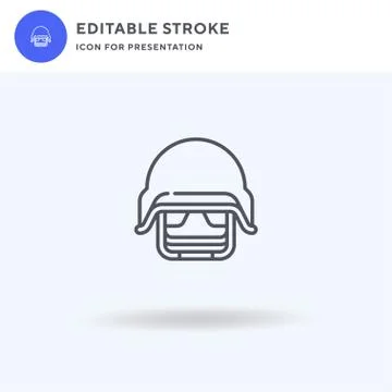 Helmet icon vector, filled flat sign, solid pictogram isolated on white, logo Stock Illustration