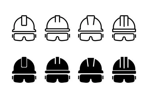 Helmet icon vector illustration. Motorcycle helmet sign and symbol. Constru.. Stock Illustration
