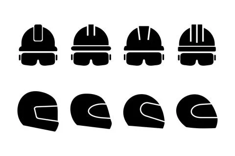 Helmet icon vector illustration. Motorcycle helmet sign and symbol. Constru.. Stock Illustration