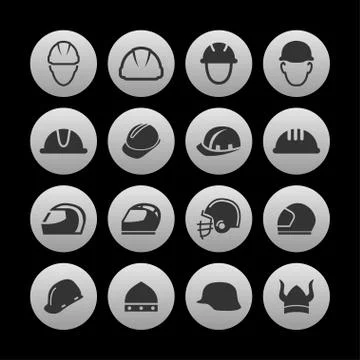 Helmet icons Stock Illustration