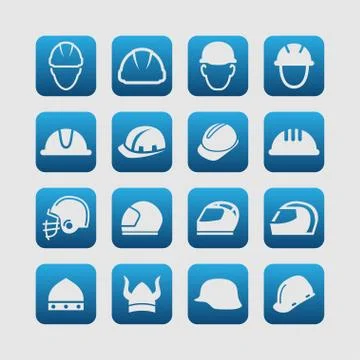 Helmet icons Stock Illustration