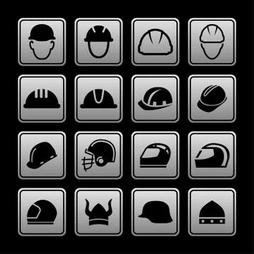 Helmet icons Stock Illustration