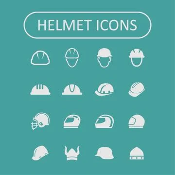 Helmet icons Stock Illustration