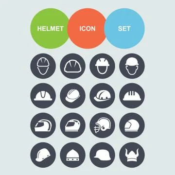 Helmet icons Stock Illustration