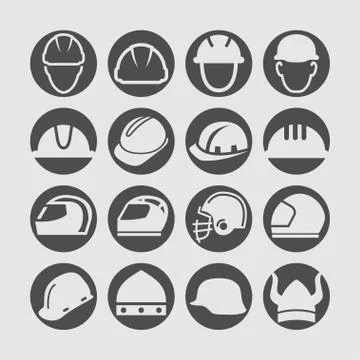 Helmet icons Stock Illustration