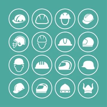 Helmet icons Stock Illustration