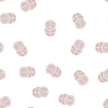 Helmet knight glyph seamless pattern Stock Illustration